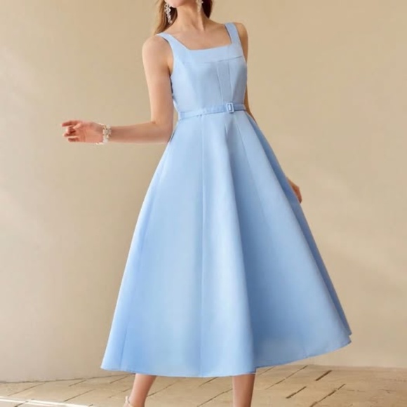 NEW WITH TAGS MOTF PREMIUM SQUARE NECK FIT AND FLARE DRESS size M - Picture 6 of 10